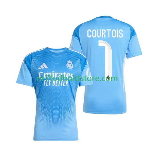 Real Madrid Trøje Thibaut Courtois 1 Målmand Mænd Hjemmebane Fodboldsæt 2025-2026 Kortærmet