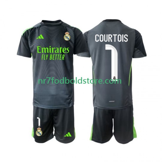 Real Madrid Trøje Thibaut Courtois 1 Målmand Børn 3. Valg Fodboldsæt 2025-2026 Kortærmet