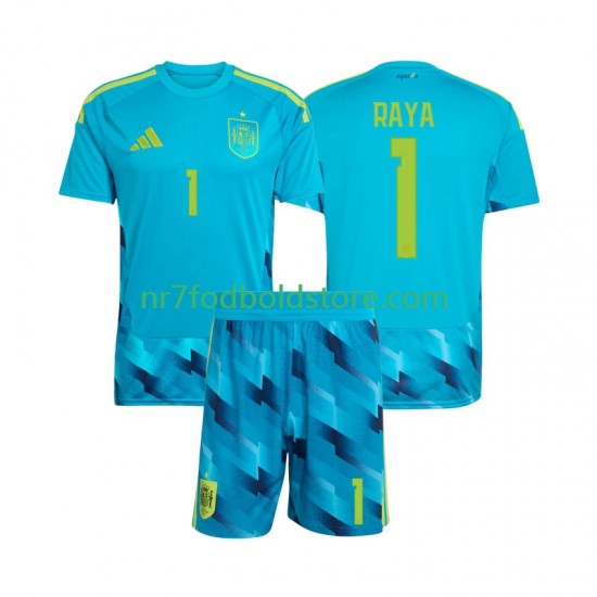 Spanien Trøje David Raya 1 Målmand Børn Hjemmebane Fodboldsæt VM i fodbold 2026 Kortærmet