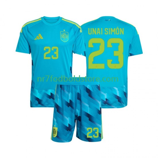 Spanien Trøje Unai Simon 23 Målmand Børn Hjemmebane Fodboldsæt VM i fodbold 2026 Kortærmet