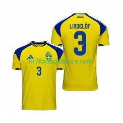 Sverige Trøje Victor Lindelof 3 Mænd Hjemmebane Fodboldsæt 2026 Kortærmet