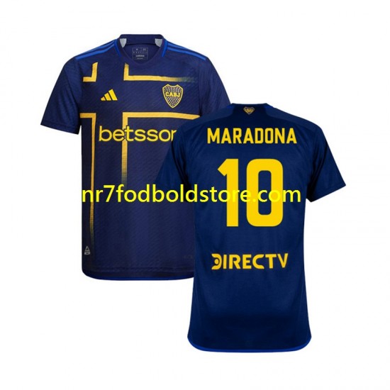 Trøje Boca Juniors MARADONA 10 Mænd 3. Valg Fodboldsæt 2024-2025 Kortærmet