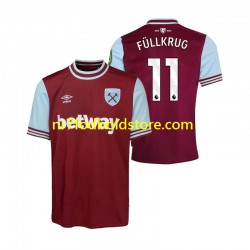 West Ham United Trøje FULLKRUG 11 Mænd Hjemmebane Fodboldsæt 2024-2025 Kortærmet