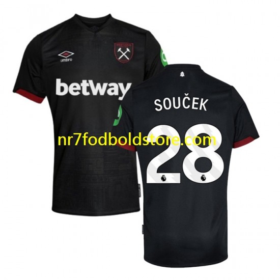 West Ham United Trøje SOUCEK 28 Mænd Udebane Fodboldsæt 2024-2025 Kortærmet
