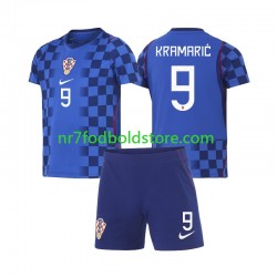 Kroatien Trøje Andrej Kramaric 9 Børn Udebane Fodboldsæt VM i fodbold 2026 Kortærmet