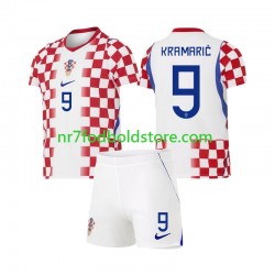 Kroatien Trøje Andrej Kramaric 9 Børn Hjemmebane Fodboldsæt VM i fodbold 2026 Kortærmet