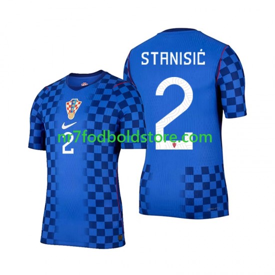 Kroatien Trøje Josip Stanisic 2 Mænd Udebane Fodboldsæt VM i fodbold 2026 Kortærmet