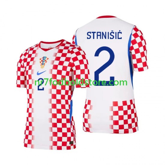 Kroatien Trøje Josip Stanisic 2 Mænd Hjemmebane Fodboldsæt VM i fodbold 2026 Kortærmet