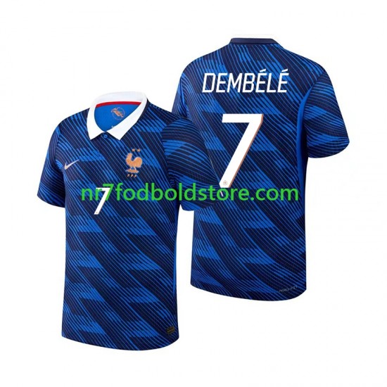 Frankrig Trøje Ousmane Dembele 7 Mænd Hjemmebane Fodboldsæt VM i fodbold 2026 Kortærmet