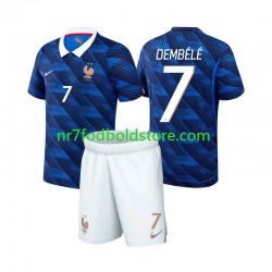 Frankrig Trøje Ousmane Dembele 7 Børn Hjemmebane Fodboldsæt VM i fodbold 2026 Kortærmet