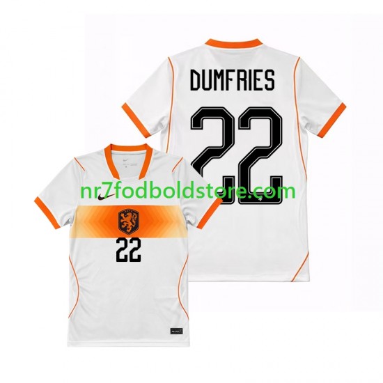 Holland Trøje Denzel Dumfries 22 Mænd Udebane Fodboldsæt VM i fodbold 2026 Kortærmet