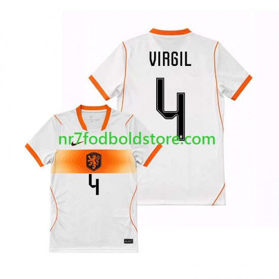 Holland Trøje Virgil van Dijk 4 Mænd Udebane Fodboldsæt VM i fodbold 2026 Kortærmet