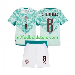 Portugal Trøje Bruno Fernandes 8 Børn Udebane Fodboldsæt 2026 2027 Kortærmet