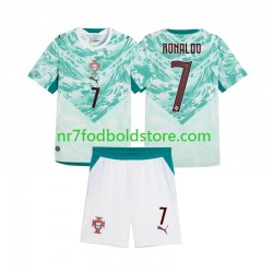 Portugal Trøje Cristiano Ronaldo 7 Børn Udebane Fodboldsæt 2026 2027 Kortærmet
