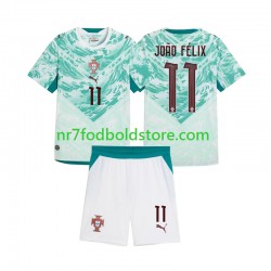 Portugal Trøje Joao Felix 11 Børn Udebane Fodboldsæt 2026 2027 Kortærmet