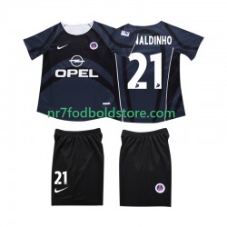 AC Milan Trøje RONALDINHO 10 2003 Retro Børn 3. Valg Fodboldsæt 2002 Kortærmet