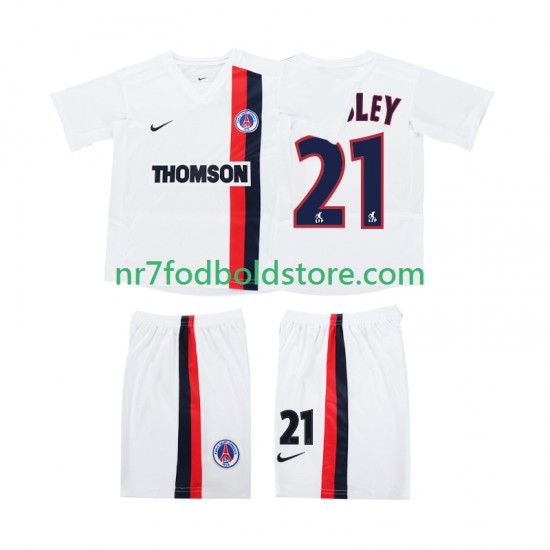 AC Milan Trøje WESLEY 21 2003 Retro Børn Udebane Fodboldsæt 2002 Kortærmet