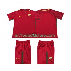 AS Roma Trøje 2017-2018 Retro Børn Hjemmebane Fodboldsæt Kortærmet