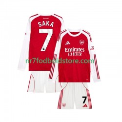 Arsenal Trøje Bukayo Saka 7 Børn Hjemmebane Fodboldsæt 2025-2026 Langærmet