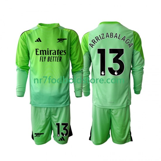 Arsenal Trøje Kepa Arrizabalaga 13 Målmand Børn Udebane Fodboldsæt 2025-2026 Langærmet