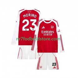 Arsenal Trøje Merino 23 Børn Hjemmebane Fodboldsæt 2025-2026 Langærmet