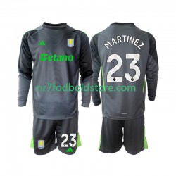 Aston Villa Trøje Emiliano Martinez 23 Målmand Børn Hjemmebane Fodboldsæt 2025-2026 Langærmet