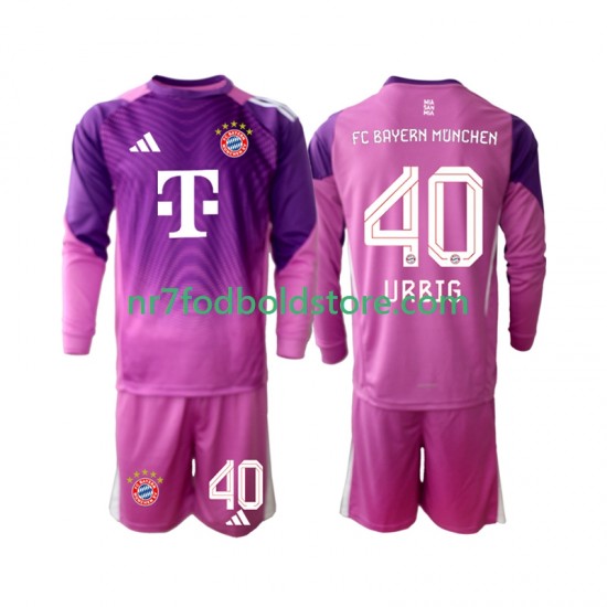 FC Bayern München Trøje Jonas Urbig 40 Målmand Børn 4. Valg Fodboldsæt 2025-2026 Langærmet