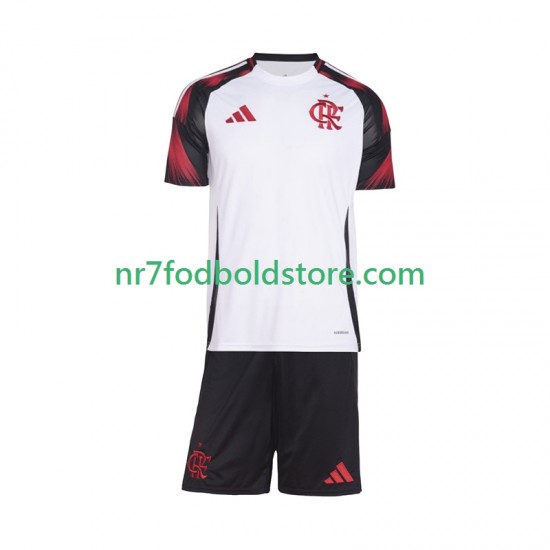 CR Flamengo Trøje Børn Udebane Fodboldsæt 2025-2026 Kortærmet