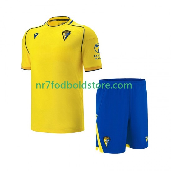Cádiz CF Trøje Børn Hjemmebane Fodboldsæt 2025-2026 Kortærmet