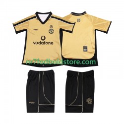 Manchester United Anniversary Football Shirt 2001 Børn 3. Valg Fodboldsæt 2002 Kortærmet