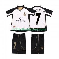 Manchester United BECKHAM 7 Anniversary Football Shirt 2001 Børn Udebane Fodboldsæt 2002 Kortærmet