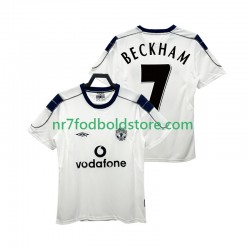 Manchester United Trøje BECKHAM 7 2000 2001 Retro Mænd Udebane Fodboldsæt Kortærmet