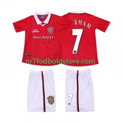Manchester United Trøje BECKHAM 7 2000 Retro Børn Hjemmebane Fodboldsæt 1999 Kortærmet