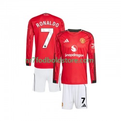 Manchester United Trøje Cristiano Ronaldo 7 Børn Hjemmebane Fodboldsæt 2025-2026 Langærmet