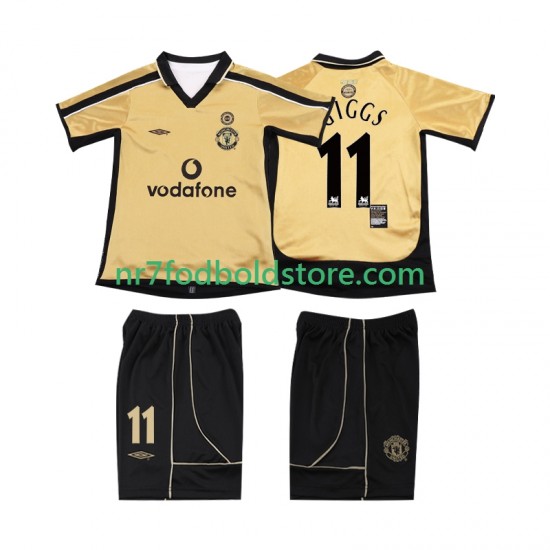 Manchester United GIGGS 11 Anniversary Football Shirt 2001 Børn 3. Valg Fodboldsæt 2002 Kortærmet