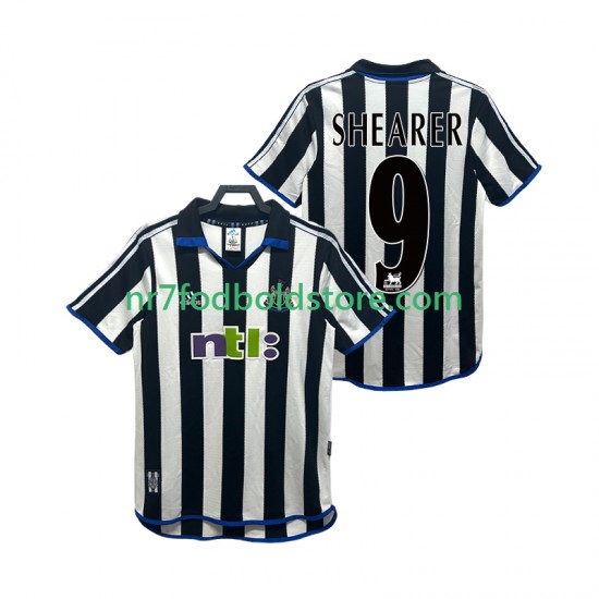 Newcastle United Trøje SHEARER 9 2000 2001 Retro Mænd Hjemmebane Fodboldsæt Kortærmet