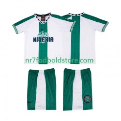 Nigeria Trøje 1996 Retro Børn Udebane Fodboldsæt Kortærmet