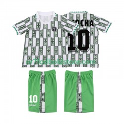 Nigeria Trøje OKOCHA 10 Retro Børn Udebane Fodboldsæt 1994 Kortærmet