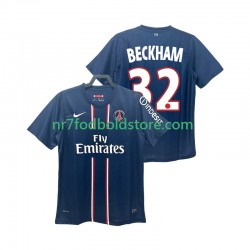 Paris Saint-Germain Trøje BECKHAM 32 2012 2013 Retro Mænd Hjemmebane Fodboldsæt Kortærmet