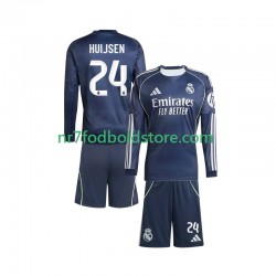 Real Madrid Trøje Huijsen 24 Børn Udebane Fodboldsæt 2025-2026 Langærmet