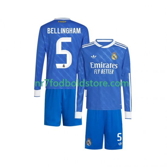 Real Madrid Trøje Jude Bellingham 5 Børn 3. Valg Fodboldsæt 2025-2026 Langærmet
