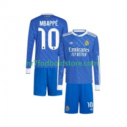 Real Madrid Trøje Mbappé Kylian 10 Børn 3. Valg Fodboldsæt 2025-2026 Langærmet