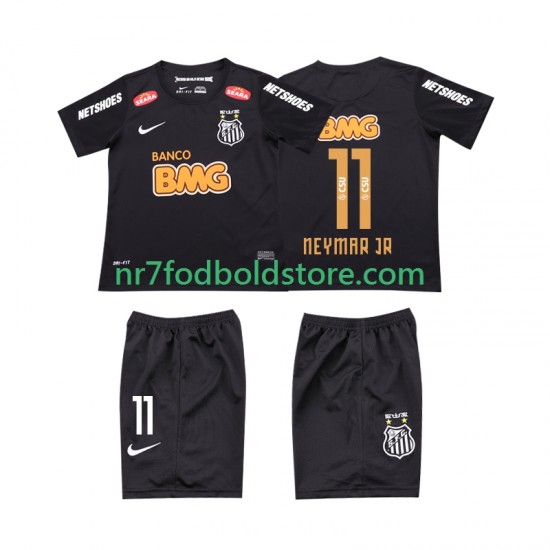 Trøje Santos NEYMAR JR 11 Classic 2012 2013 Retro Børn Udebane Fodboldsæt Kortærmet