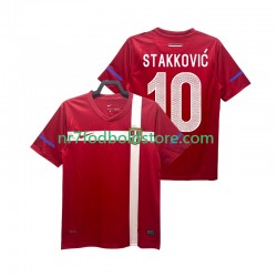 Serbien Trøje STAKKOVIC 10 Retro Mænd Hjemmebane Fodboldsæt 2010 Kortærmet
