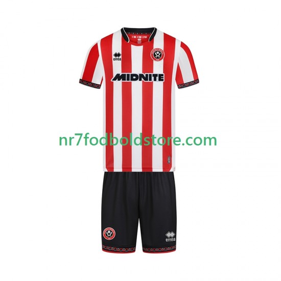 Sheffield United Trøje Børn Hjemmebane Fodboldsæt 2025-2026 Kortærmet