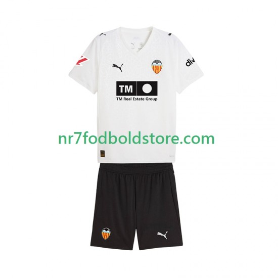 Valencia CF Trøje Børn Hjemmebane Fodboldsæt 2025-2026 Kortærmet